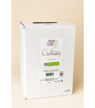 Hostellerie des Vins de Rognes - Vin Rosé Bio de Provence - Château Cabanes 5L